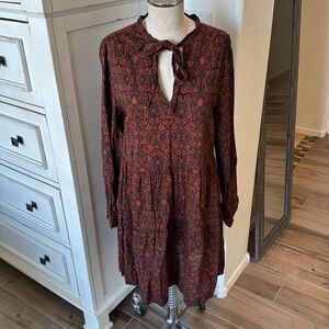 Margaret O'Leary M Tiered Tie Dress